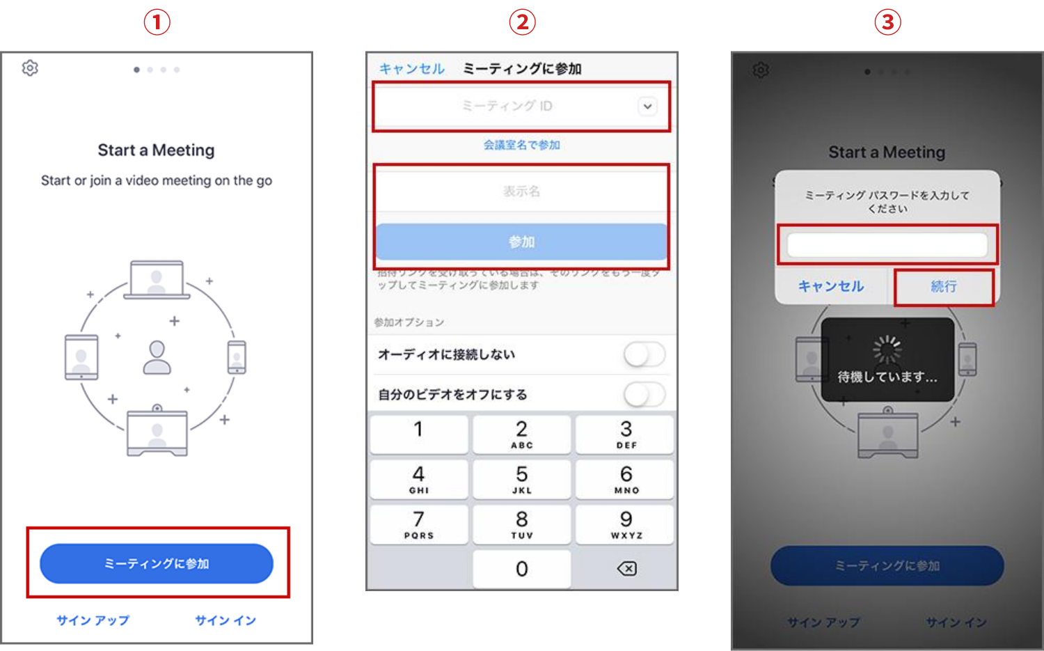 ミーティングの参加の仕方