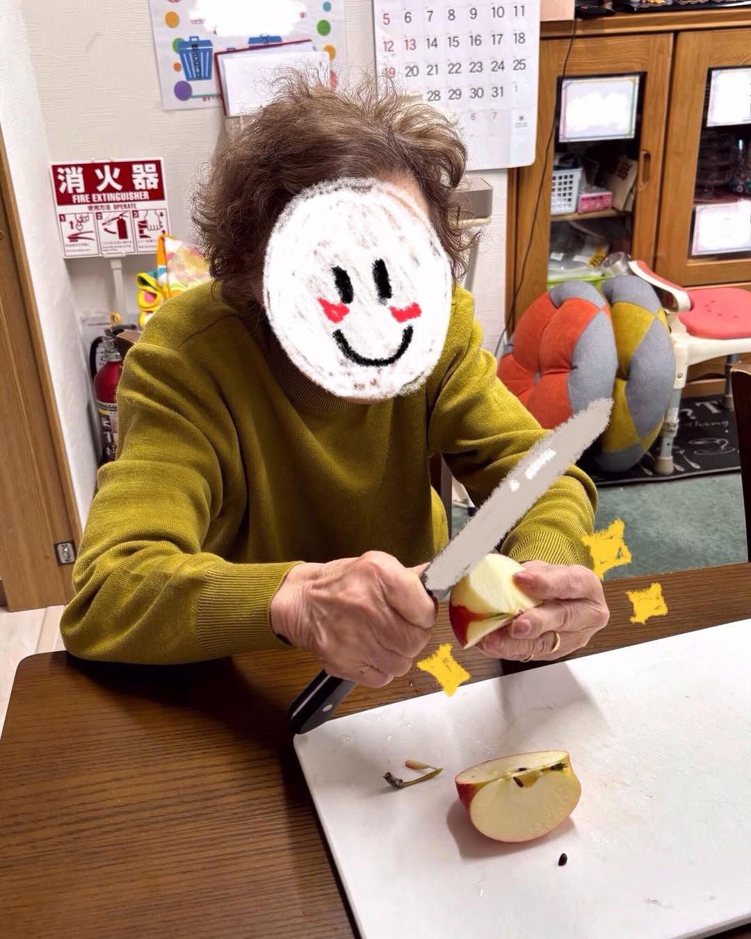 りんごが食べたい入居者様🍎✨